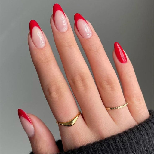 Bold & Beautiful: Red French Manicure - A Chic Twist on Classic French Tip Nails
